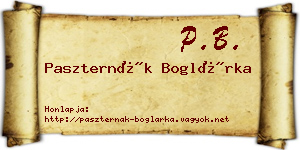 Paszternák Boglárka névjegykártya