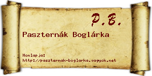 Paszternák Boglárka névjegykártya