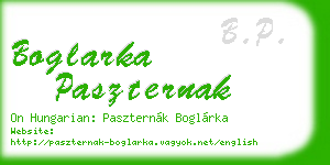 boglarka paszternak business card