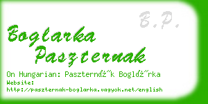 boglarka paszternak business card